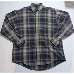 Gant Salty‎ Dog Men's Medium Button-Down Shirt Plaid Thick Heavy Flannel
